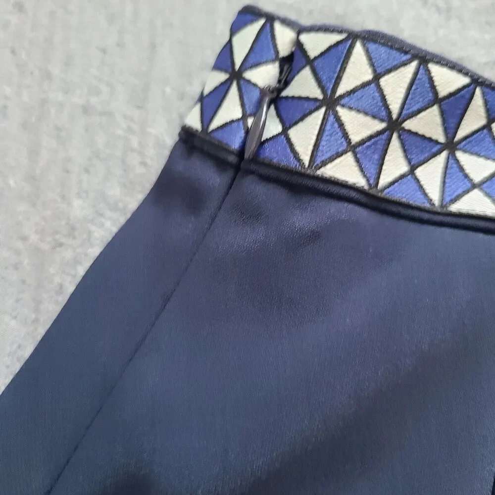 Tory Burch Sport Twill Skort Sz 14 Navy Blue Tennis Skirt Pleaded new
